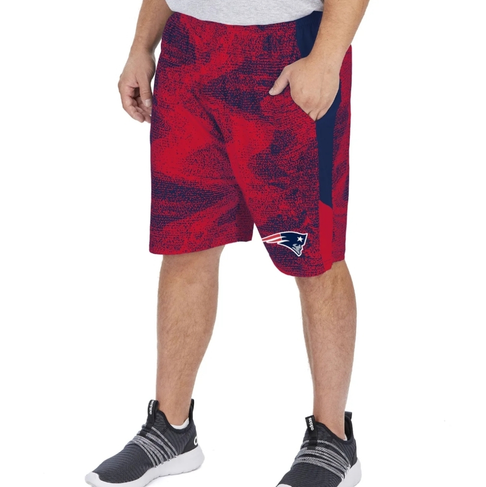 NFL Men's NWT New England Patriots Red/Blue Static Shorts Size 2XL
